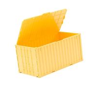 F Fityle Organizador de Escritorio en Miniatura Tipo Contenedor de Carga, Estuche de Almacenamiento Decorativo Multiusos Creativo, Caja de Almacenamiento con T, Amarillo