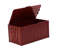 F Fityle Organizador de Escritorio en Miniatura Tipo Contenedor de Carga, Estuche de Almacenamiento Decorativo Multiusos Creativo, Caja de Almacenamiento con T, MarrÓn