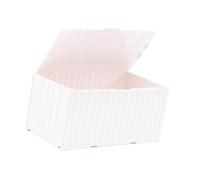 F Fityle Organizador de Escritorio en Miniatura Tipo Contenedor de Carga, Estuche de Almacenamiento Decorativo Multiusos Creativo, Caja de Almacenamiento con T, Blanco