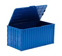 F Fityle Organizador de Escritorio en Miniatura Tipo Contenedor de Carga, Estuche de Almacenamiento Decorativo Multiusos Creativo, Caja de Almacenamiento con T, Azul Marino