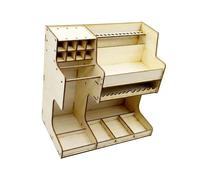F Fityle Organizador de maquetas de Madera, Estante para Pintura, Banco de Trabajo Multifuncional, Estante de Almacenamiento para Pinzas y Herramientas de