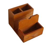 F Fityle Organizador escritorio madera con compartimentos, caja expositora, resistente, gran capacidad, para el hogar y la oficina, caja