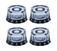 F Fityle Pandillas de guitarra 4pcs Pandilla de bajo universal portátil para ajuste de volumen Guitarra de control de volumen de control de Reparación de, Negro Claro