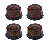F Fityle Pandillas de guitarra 4pcs Pandilla de bajo universal portátil para ajuste de volumen Guitarra de control de volumen de control de Reparación de, Marrón Claro