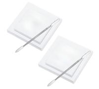 F Fityle Papel Desechable para Uñas Paleta de Mezcla Papelera Láminas Cuadradas Paquete con Mezcladores de Acero Inoxidable Impermeable y Fácil de Desechar