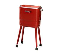 F Fityle Papelera de Doble Compartimento de Gran Capacidad, Diseño Elegante, Alta, Ideal para El Hogar, El Dormitorio, La Oficina, El Baño O La Sala de Estar, Rojo, Individual
