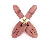 F Fityle para Zapatos Ajustable de Cedro Antihumedad Zapatos Ensanchador Mantenedor Cuerpo y Bloque Redondeado Varilla Dorada Retráctil Adecuado para Organización Ruta, S/39