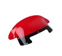 F Fityle Parabrisas 10 Pulgadas | Más Silencioso, Seguro, Parabrisas Motocicleta, para Carretera, Rojo