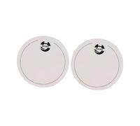 F Fityle Parche autoadhesivo para pedal de bombo, 2 unidades, ligero, para percusión, accesorios, material para mascotas, diámetro de 2,6 pulgadas, Blanco