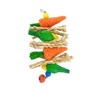 F Fityle Parrot Toy Hanging Perch Climb Play Equipment Accesorios de Mordedura de Pájaros Macaides Macaides Cacatadas de Cacatúas Finches, 24x10 cm