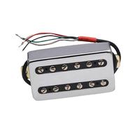 F Fityle Partes de guitarra de doble bobina Piezas eléctricas de reemplazo de de reemplazo de la recogida para guitarras eléctricas de seis cuerdas, Plata