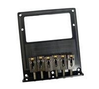 F Fityle Partes de instrumentos musicales de puente fijo de puente duro con 6 saddles puente de guitarra de guitarra clásica acústica puente de guitarra, Tiras