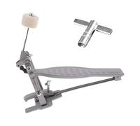 F Fityle Pedal de bombo único, Pedal de tambor, regalos de baterista, Pedal de práctica, patada de un solo pie portátil para principiantes, Kits de batería, argén