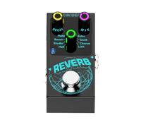 F Fityle Pedal de efecto de reverberación de guitarra Pedal de guitarra 9 tipos de reverberación fácil de transportar con estuche de hierro ligero