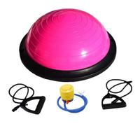 F Fityle Pelota de Equilibrio de Balance Estabilidad Entrenamiento Núcleo con Bandas de Resistencia y Patas Antideslizantes de PVC Adecuada para Ejercicios en, Rosa