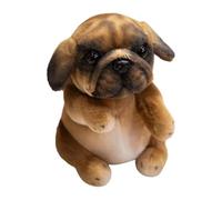 F Fityle Peluche de Perro de 20 cm para sofá, Realista y Adorable, Ideal como decoración para, Regalo para Adultos, niños y niñas, CafÉ