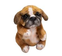 F Fityle Peluche de Perro de 20 cm para sofá, Realista y Adorable, Ideal como decoración para, Regalo para Adultos, niños y niñas, MarrÓn