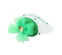 F Fityle Pequeño Sombrero para Fiesta Irlandesa, Pinzas para el Pelo, Decoración de malla