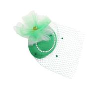 F Fityle Pequeño Sombrero para Fiesta Irlandesa, Pinzas para el Pelo, Decoración de malla con cuentas