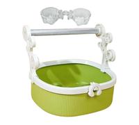 F Fityle Percha para Pájaros, Parques de Ejercicio para Loros, Juguetes de Entrenamiento Portátiles, Soporte para Loros, Soporte para Cacatúas Y Periquitos, Verde