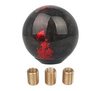 F Fityle Perilla de cambio de marchas genérica, manija de varilla de cambio de marchas, perilla de de profesional fácil de instalar para conducir en, Redondo Rojo 5.2cm