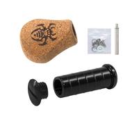 F Fityle Perilla de manija de Carrete Mango de Carrete de Pesca Corcho Fácil de Instalar Reemplazo Conveniente Ergonómico Accesorios