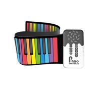 F Fityle Piano enrollable de 49 teclas, Piano de mano de silicona, teclado de Piano electrónico enrollable ligero y resistente para niños, adultos y niños, llaves del