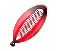 F Fityle Pinzas para El Cabello de Plátano para Mujeres, Pinzas para El Cabello de Plátano con Cola de, Pasadores para El Cabello para Niñas para Mujeres, Rojo