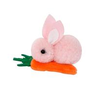 F Fityle Pinzas para el pelo de conejo de Pascua, horquillas para el pelo, pinzas para el pelo a la moda, pasadores de pelo de felpa de conejo para viaje en, Rosa
