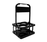 F Fityle Portabotellas de Agua Deportiva, 4 Botellas de Capacidad, portátil, Plegable, Cesta para fútbol, Fitness, Negro