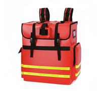 F Fityle Portador de Contra Incendios Mochila Bolsa Porta Organizador Transporte Resistente con Tiras Reflectantes y Correas Acolchadas Adecuado para Brigadas Emergencias, Array, Rojo