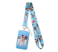 F Fityle Portatarjetas de identificación universal, desmontable, accesorios para cordones de tarjetas con correa para el cuello, protector de identificación, estilo E