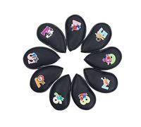 F Fityle PU Golf Iron Head Covers, Protector Universal Duradero Ligero Putter Headcover Golf Club Set para Equipo de Entrenamiento Golfista
