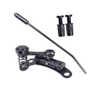 F Fityle Puente de trémolo de silla de silla de silla de sillín de guitarra, espaciado de cuerda de 10.5 mm, profesional, aleación de zinc para 6 cuerdas, Negro