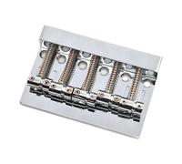 F Fityle Puente fijo para bajo de 5 cuerdas, guitarra eléctrica, puente fijo, ligero, de concierto, de aleación de zinc de 16 mm, para accesorios de, Plata