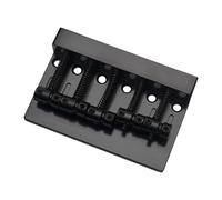 F Fityle Puente fijo para bajo de 5 cuerdas, guitarra eléctrica, puente fijo, ligero, de concierto, de aleación de zinc de 16 mm, para accesorios de, Negro