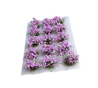 F Fityle Racimo de Flores en Miniatura, Modelo Artificial, césped Decorativo, mechones de Hierba para Construir maquetas, Construir escenarios ferroviarios, Morado Oscuro