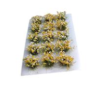F Fityle Racimo de Flores en Miniatura, Modelo Artificial, césped Decorativo, mechones de Hierba para Construir maquetas, Construir escenarios ferroviarios, Amarillo