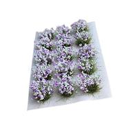 F Fityle Racimo de Flores en Miniatura, Modelo Artificial, césped Decorativo, mechones de Hierba para Construir maquetas, Construir escenarios ferroviarios, Púrpura Ligera