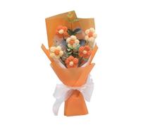 F Fityle Ramo de Flores de Crochet, Flor Artificial Tejida, Girasol Falso, Girasol de Crochet de Regalo para la decoración de la Fiesta de Bodas