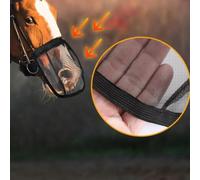 F Fityle Red Nasal para Caballo Protector Nasal Cubierta de Hocico para Hocico Red Antimoscas Malla Ligera y Resistente con Sujeción a Adecuada para Entrenamiento Rutas, L