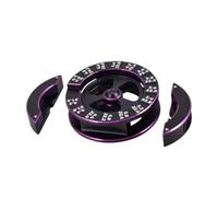 F Fityle Regla de medición de Altura de Eje de Metal Redonda y práctica para a Escala 1/10, Negro Púrpura