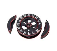 F Fityle Regla de medición de Altura de Eje de Metal Redonda y práctica para a Escala 1/10, Negro Rojo