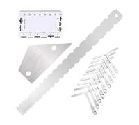 F Fityle Regla de medición de cuerdas de guitarra, regla de cuerdas, accesorios, kit de herramientas de medición universal versátil para reparadores y