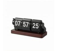 F Fityle Reloj de Escritorio Retro Reloj de Mesa Reloj de Flip Reloj Mecánico Reloj Digital con Diseño Rectangular Compacto y Números Estilo Artesanal para, Negro