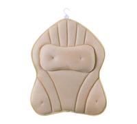 F Fityle Reposacabezas de almohada para bañera, antideslizante, lavable a máquina, con ventosas y gancho, para ducha, fiesta, Navidad, hogar, Caqui