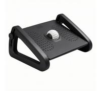 F Fityle Reposapiés con Bola Masaje Ergonómico | Inclinable, Reposapiés table con Rodillo, para Oficina, Negro, Sin Acolchado