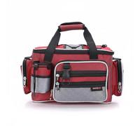 F Fityle Riñonera de Pesca Bolsa de Cintura Mochila Cadera Organizador Estuche Multifunción Nylon Resistente con Asa y Bolsillos Laterales Adecuada para Viajes, Rojo, Rojo