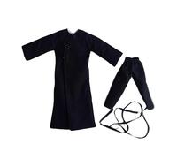 F Fityle Ropa para Figuras de acción a Escala 1/12, Disfraz para minimuñecas, Regalo Elegante para niños, Abrigo y Pantalones, Chaqueta para Hombre de 6, Negro