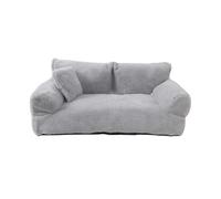 F Fityle Sofá Cama para Perros, sillón reclinable para Mascotas, Mueble Suave para Mascotas, Base Antideslizante con Funda extraíble, sofá para Perros, Gris Claro